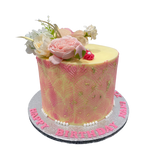 PINK DAMASK OCCASION CAKE