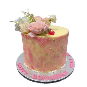 PINK DAMASK OCCASION CAKE