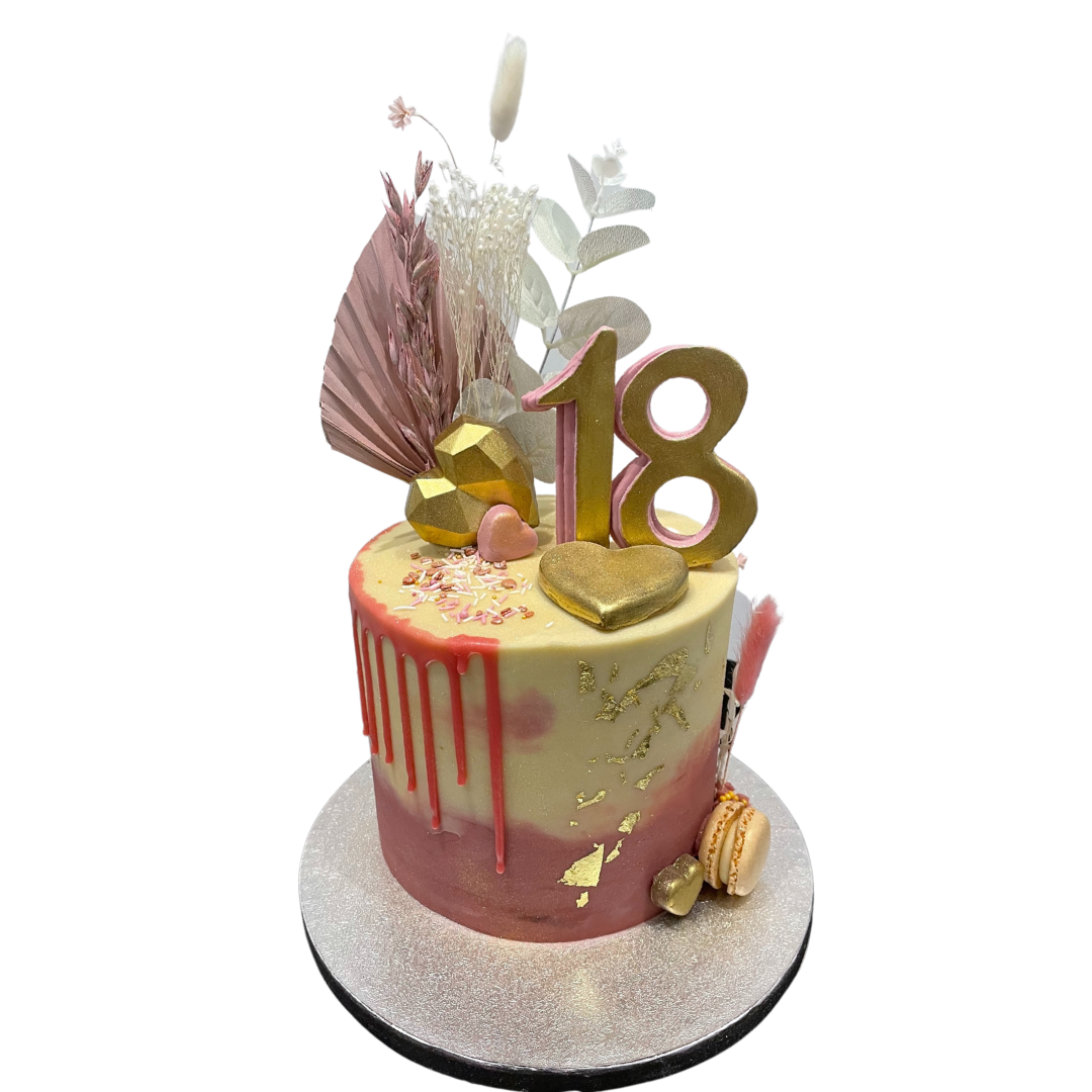 PINK SAIL & FLOWER CAKE
