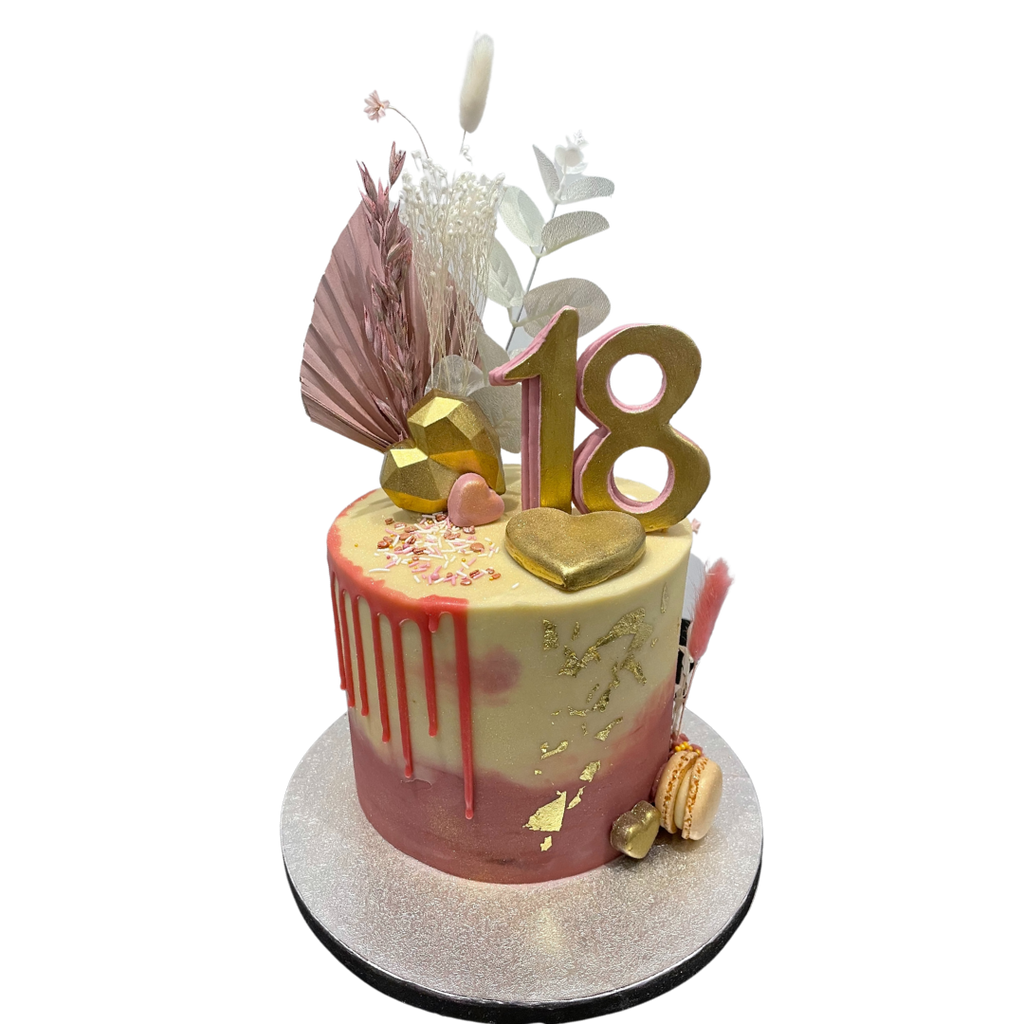 PINK SAIL & FLOWER CAKE