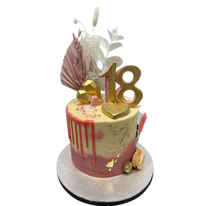 PINK SAIL & FLOWER CAKE