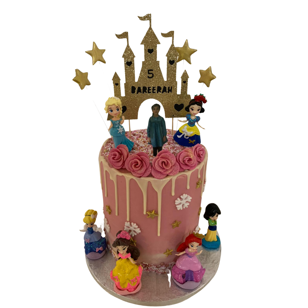PRINCESS CASTLE WHITE DRIP CAKE
