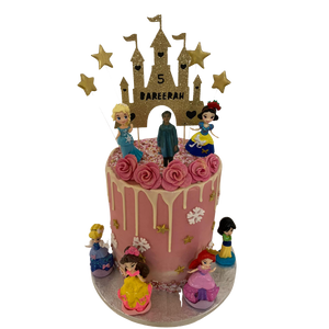 PRINCESS CASTLE WHITE DRIP CAKE