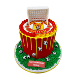 FOOTBALL THEME CAKE RED DEVILS