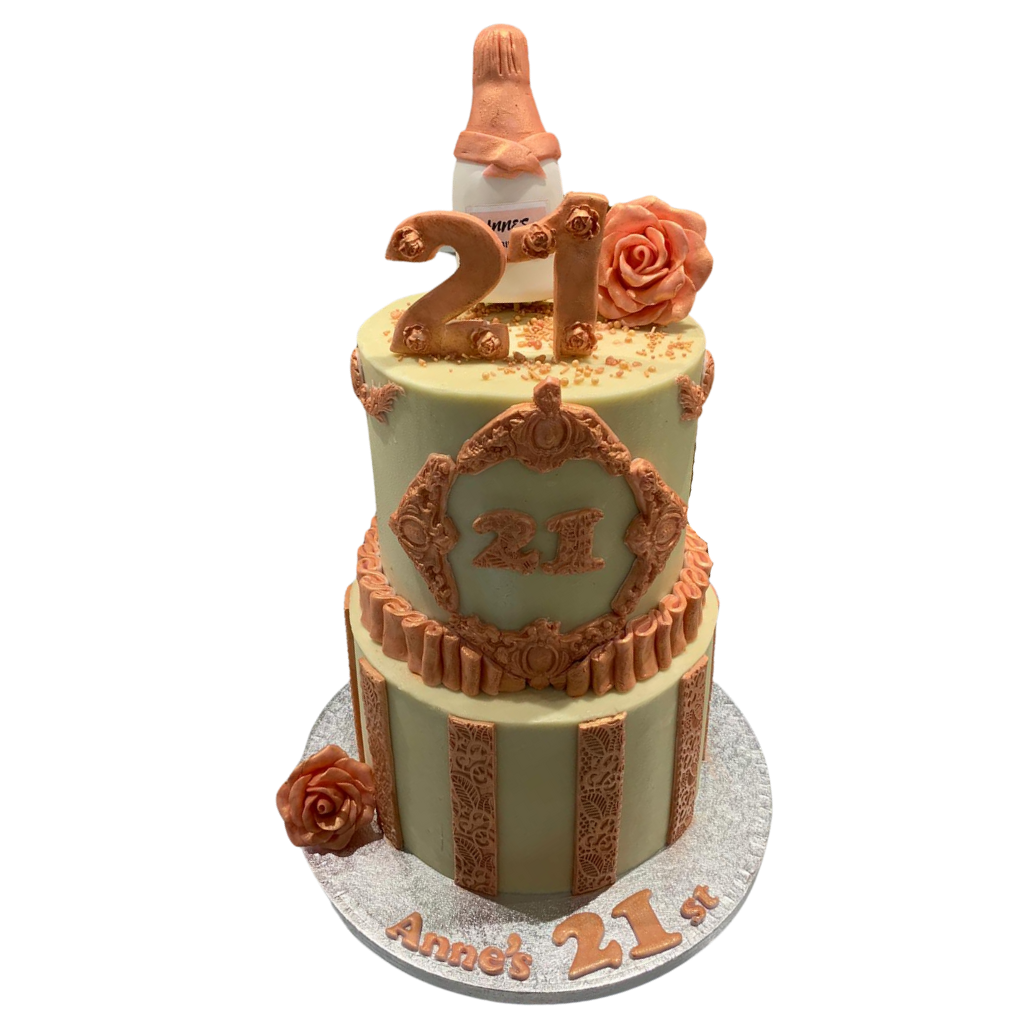 ROSE GOLD FRAME - TWO TIER CAKE