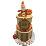 ROSE GOLD FRAME - TWO TIER CAKE