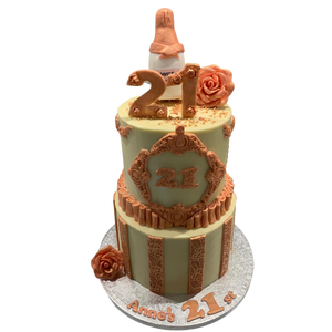 ROSE GOLD FRAME - TWO TIER CAKE