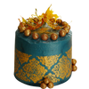REGAL BLUE & GOLD CAKE