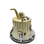 SAXAPHONE MUSICAL GOLD DRIP CAKE