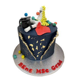 SCIENCE GRADUATION CAKE
