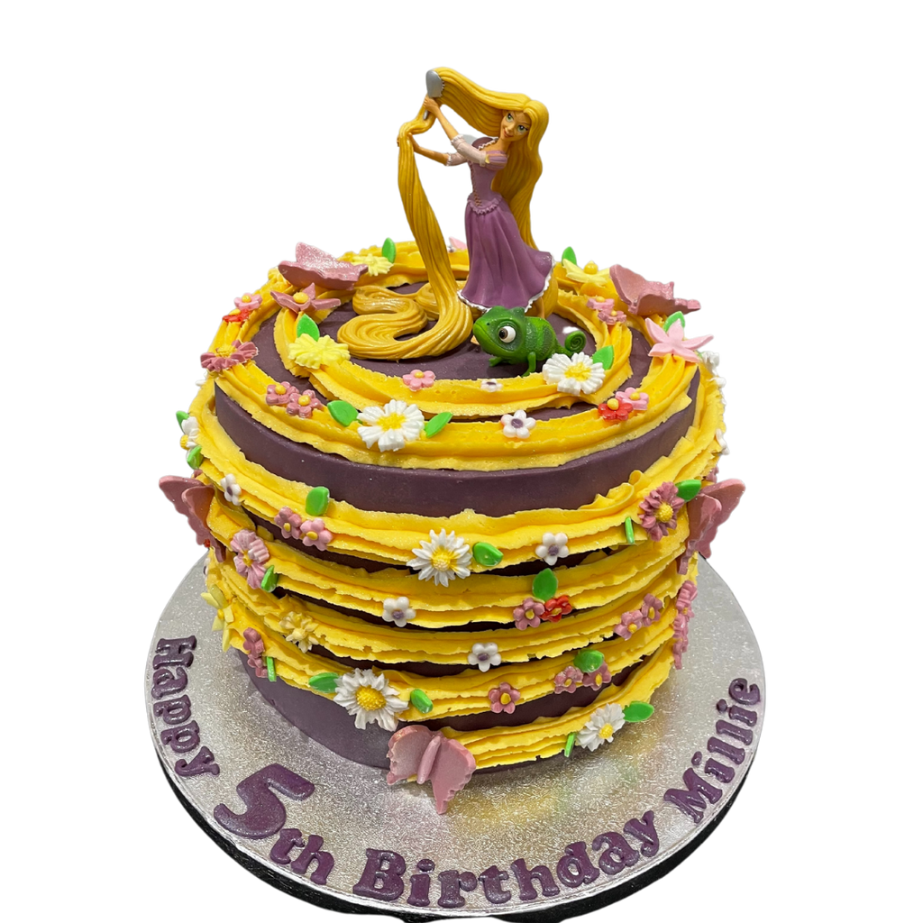 LONG HAIR PRINCESS THEME CAKE