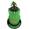 GREEN MONSTER THEME CELEBRATION CAKE