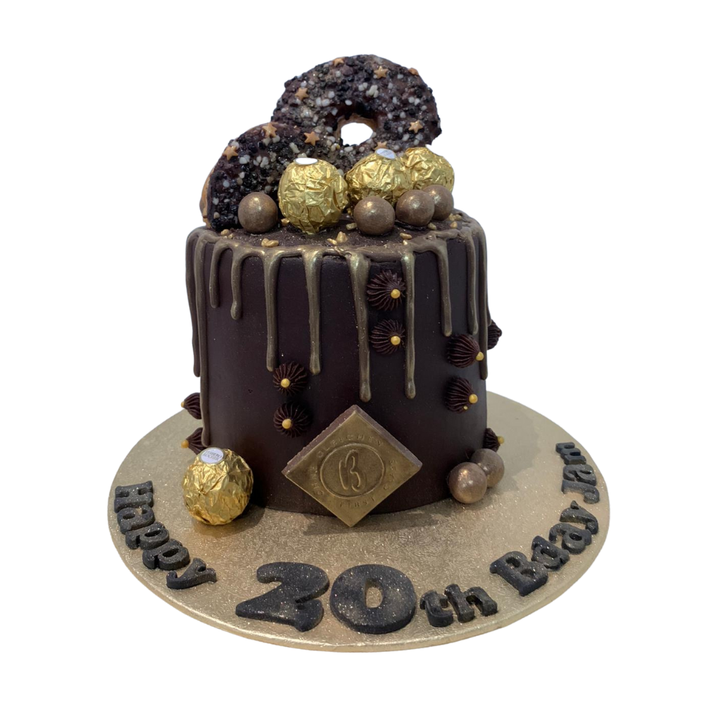 BAHLSEN BROWN & GOLD DRIP CAKE
