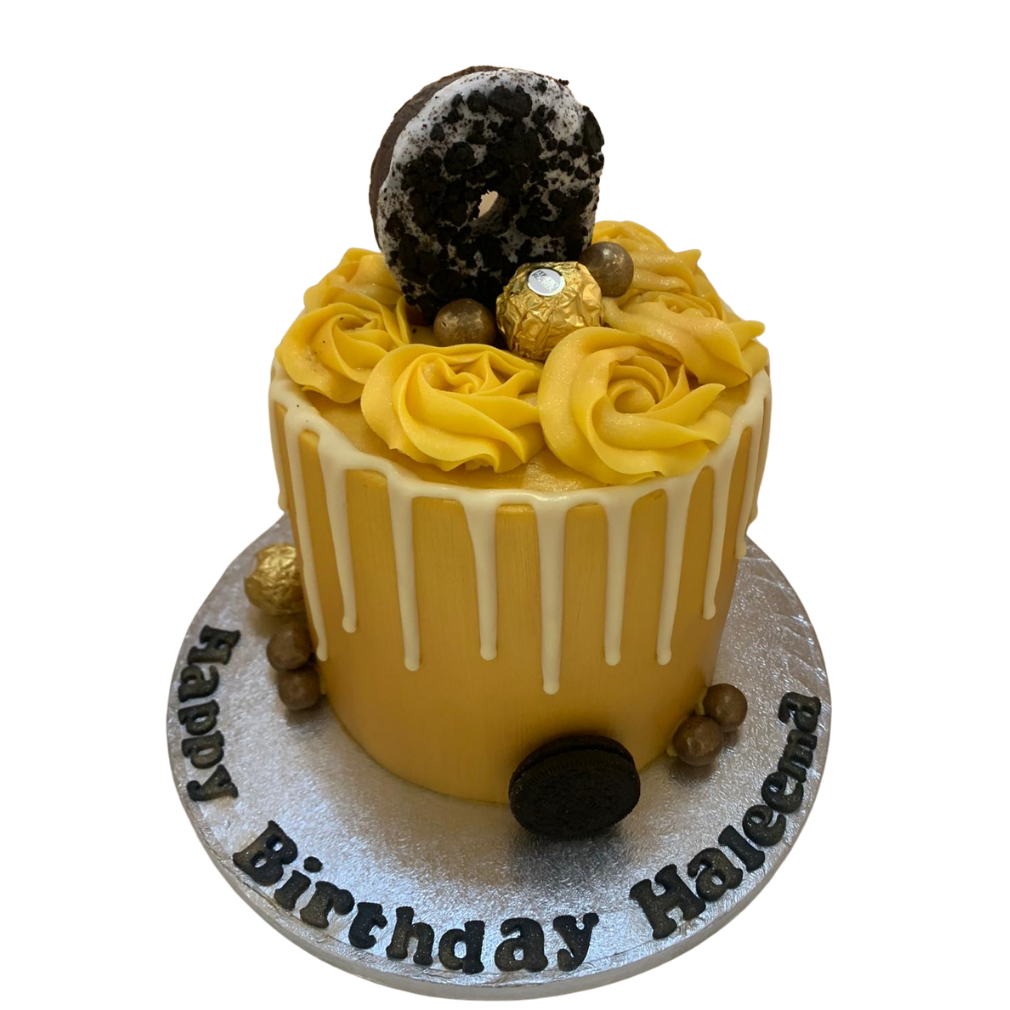 GOLD DONUT DRIP CAKE