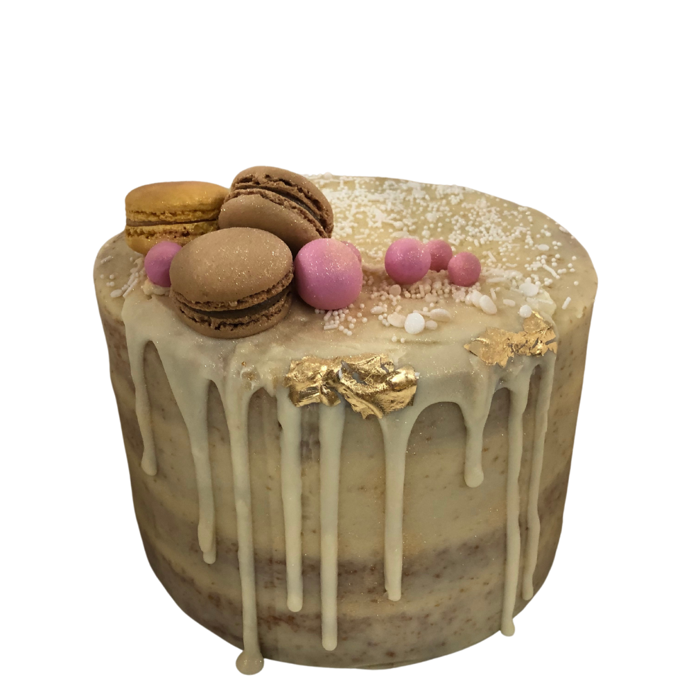 MACARON DRIP NAKED CAKE