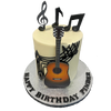 MUSICAL NOTES FONDANT GUITAR CAKE