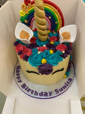 RAINBOW UNICORN CAKE