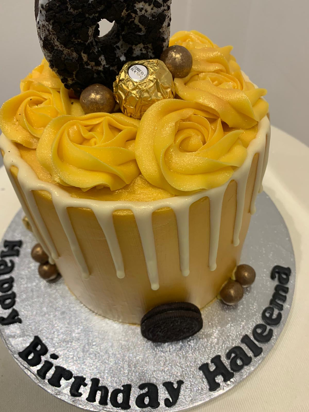 GOLD DONUT DRIP CAKE