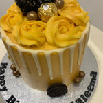 GOLD DONUT DRIP CAKE