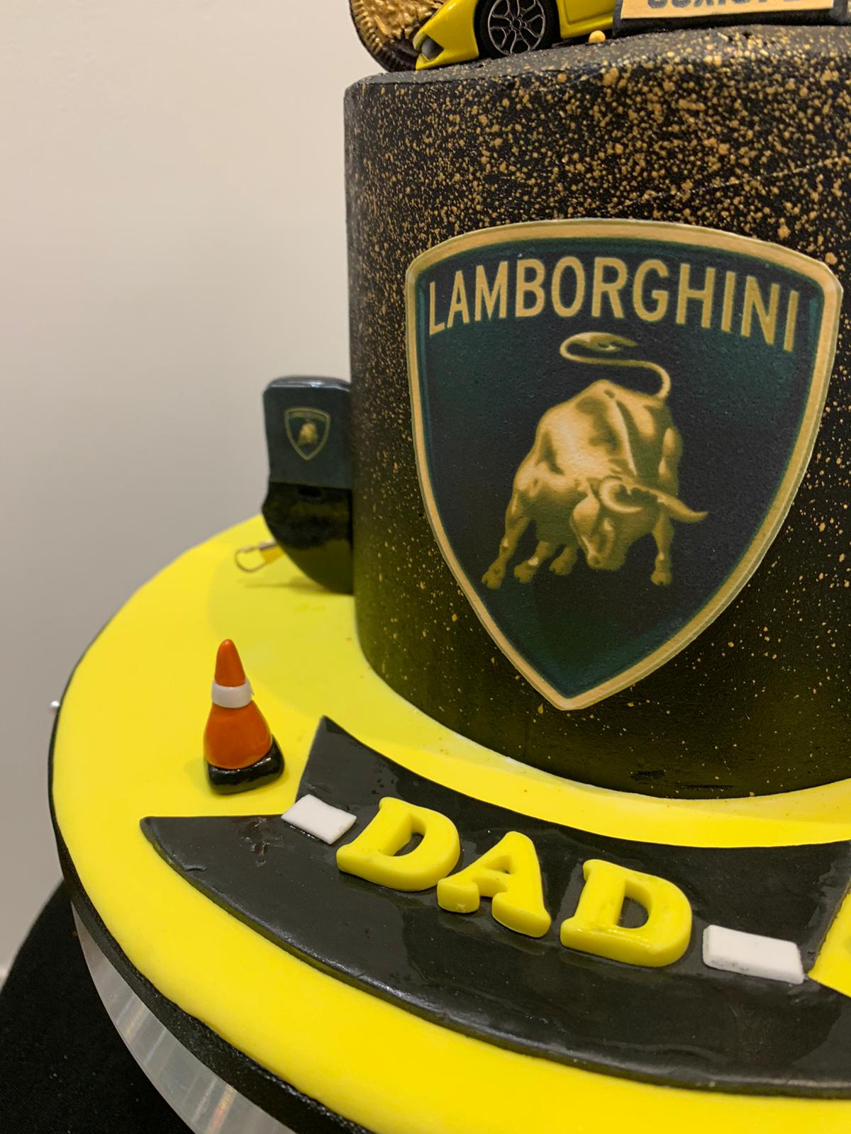 SPORTS CAR WITH SAIL CELEBRATION CAKE