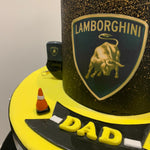 SPORTS CAR WITH SAIL CELEBRATION CAKE