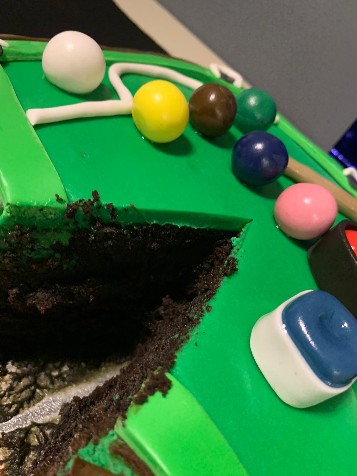 SNOOKER THEME CAKE
