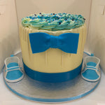 BABY BOY TIE & BOOTIES CAKE