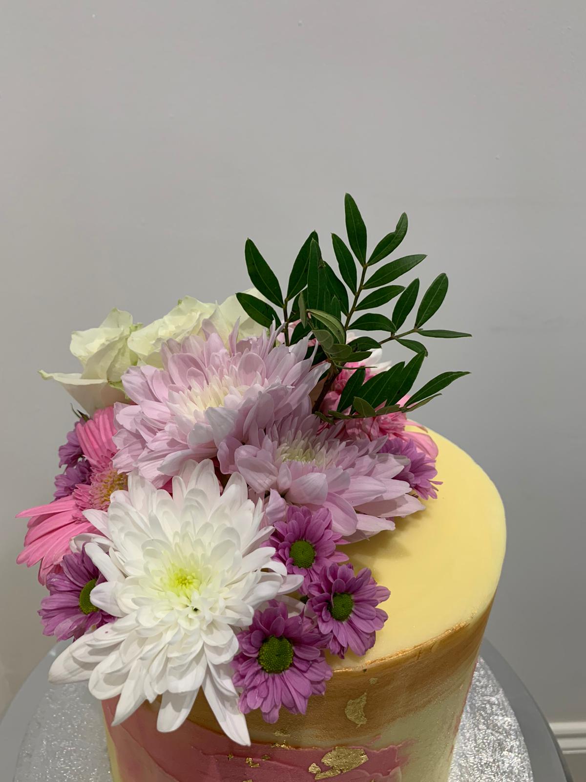 GOLD ART - FLOWER CAKE