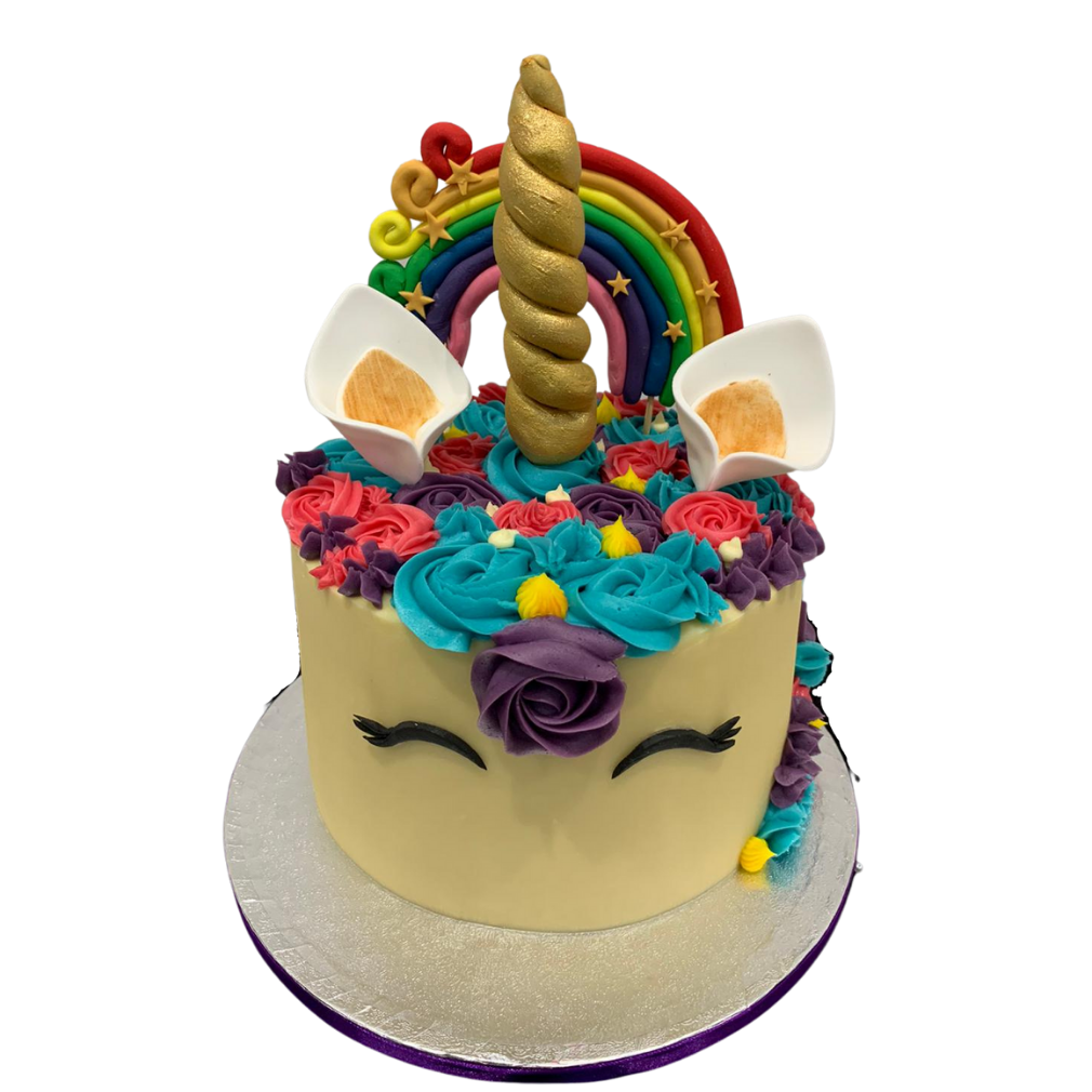 RAINBOW UNICORN CAKE
