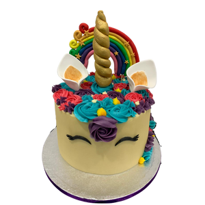 RAINBOW UNICORN CAKE