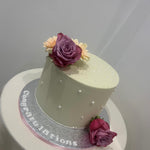 IVORY PEARL ROSE CAKE