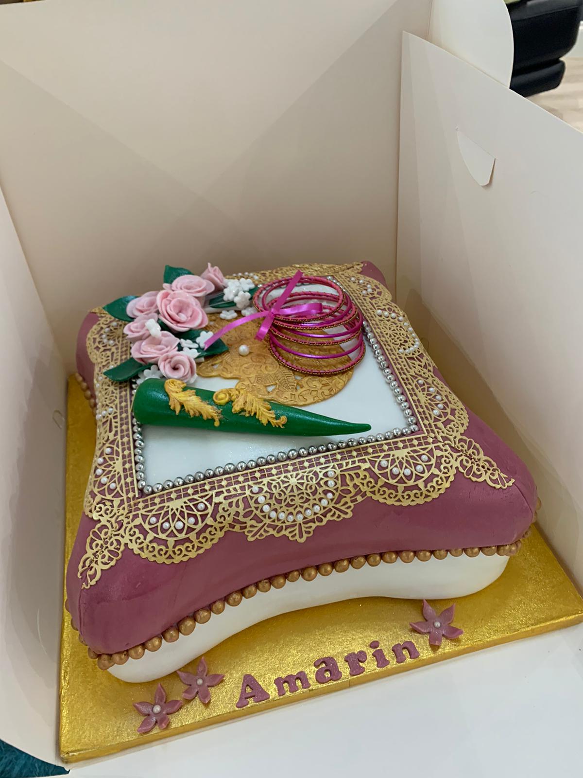 MEHNDI CONE PILLOW CAKE