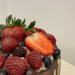 FRESH FRUIT BERRIES CHOC DRIP CAKE