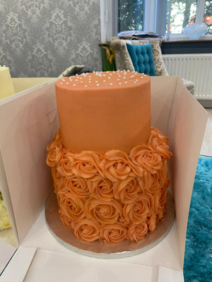ROSETTE TIER CELEBRATION CAKE