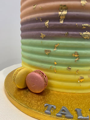 PASTEL GROOVE GOLD LEAF CAKE