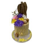 FLOWER MACSAIL GOLD LEAF DRIP CAKE