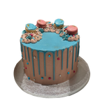 AZURE AND PINK GENDER REVEAL CAKE