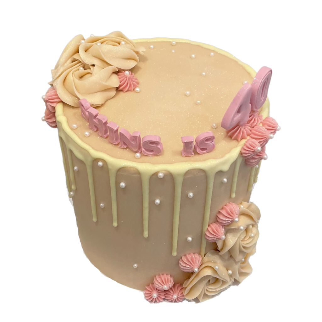 CREAM DRIP PEARL OCCASION CAKE