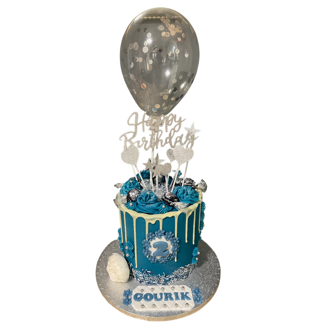 STARS & BALLOON OCCASION DRIP CAKE