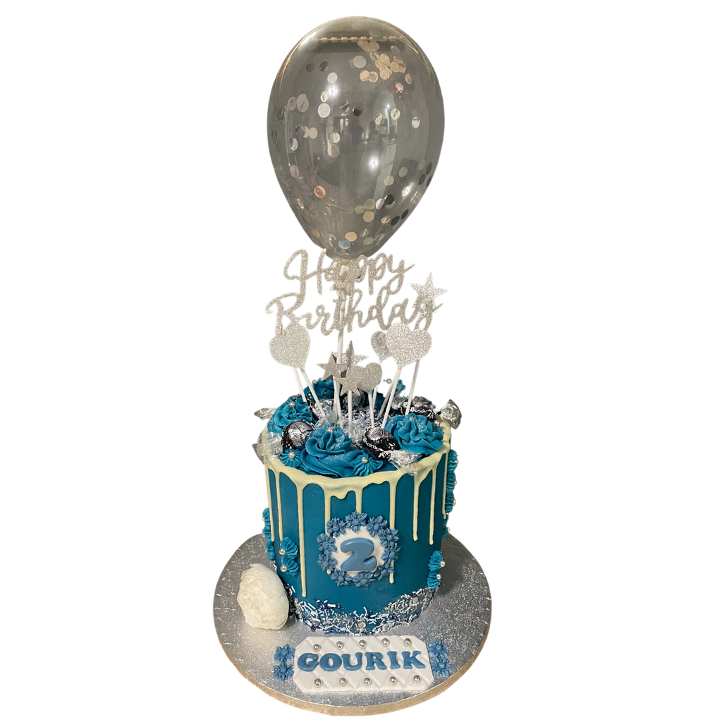 STARS & BALLOON OCCASION DRIP CAKE