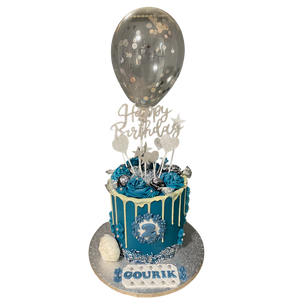 STARS & BALLOON OCCASION DRIP CAKE