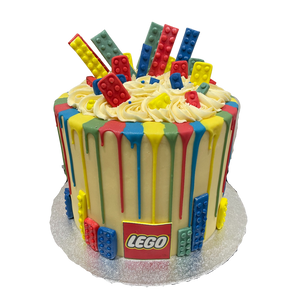 LEGO THEMED MULTI-DRIP CAKE