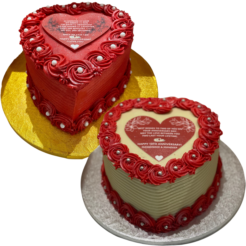ROSETTE HEART CAKE