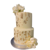 WHITE GOLD ROSE TIER CAKE