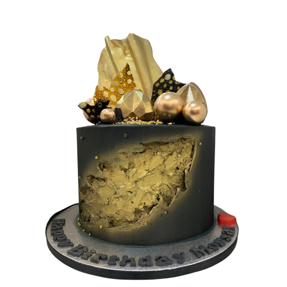 GEODE SAIL BLACK AND GOLD CAKE
