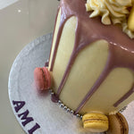 PURPLE DRIP MACAROON CAKE