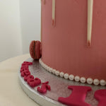 PINK MACARON DRIP CAKE
