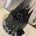 BLACK SHARD & GOLD LEAF CAKE