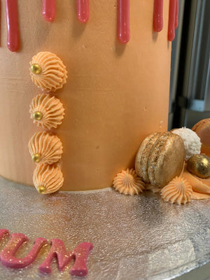 PEACH MACARON CAKE