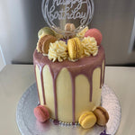 PURPLE DRIP MACAROON CAKE